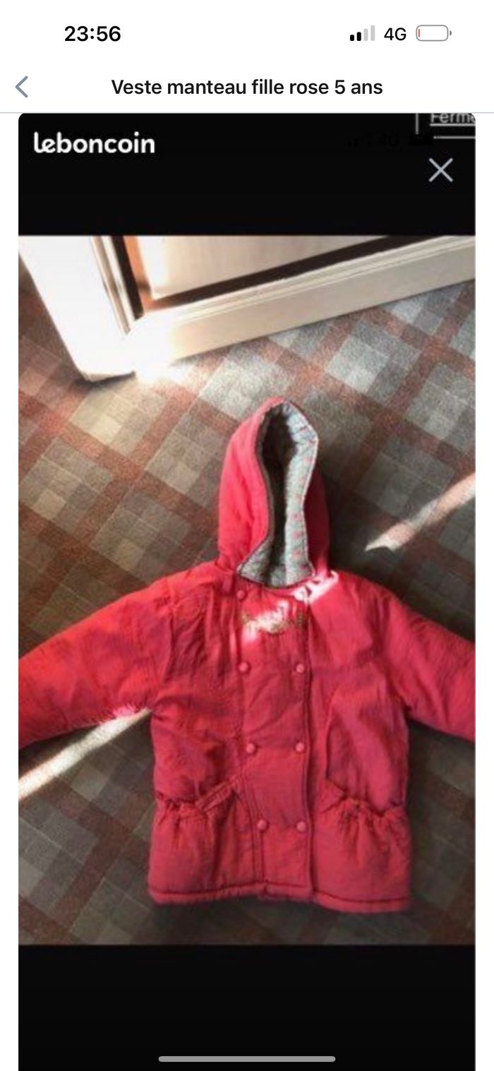 Veste fille rose 5 ans