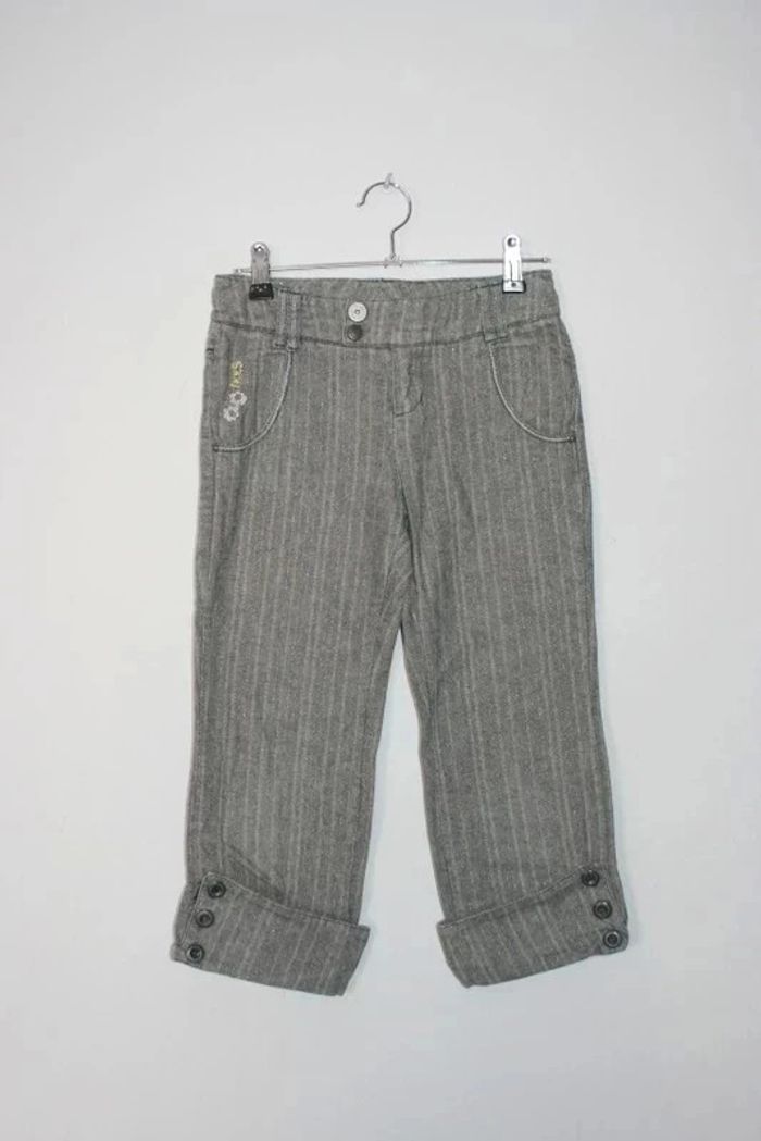 Pantacourt Hiver Ikks gris avec légers fils argentés