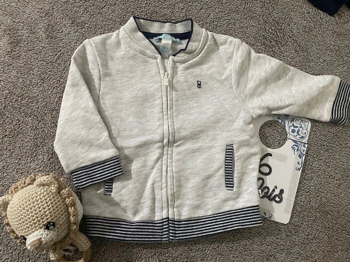 Veste zip gris