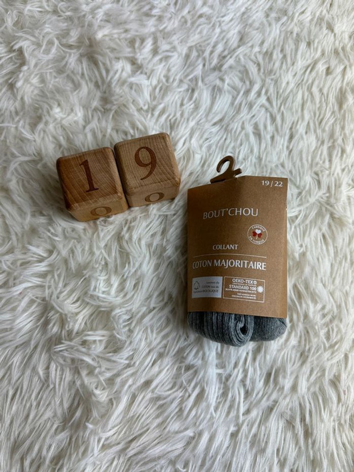 Paire de collant gris bout chou taille 19/22