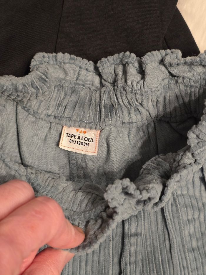 Neufs (non portés) 🏷🏷🤩😍 superbe.ensemble  teeshirt ml et short velours 8 ans fille 😍🤩 - photo numéro 3