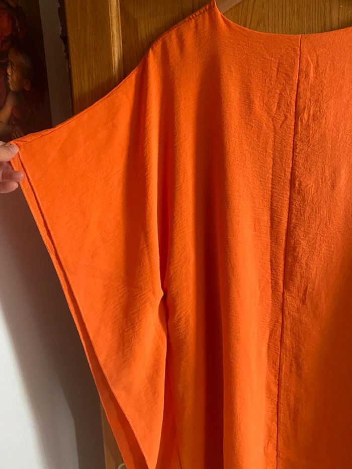 Tunique orange manches chauve-souris - photo numéro 3