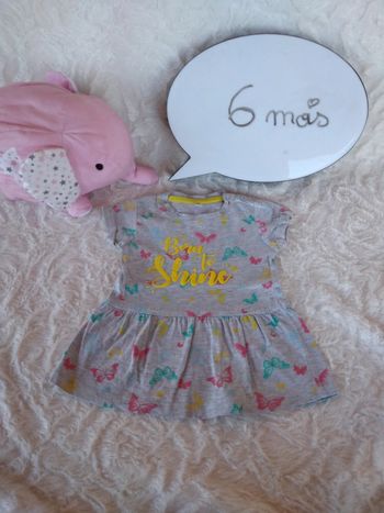 Robe courte Tunique Fille 6 mois "Born to shine" Zeeman