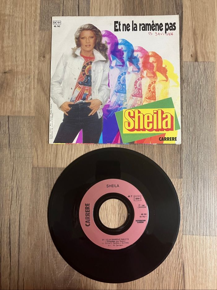 Vinyle 45 tours-Sheila-Et ne la ramène pas - photo numéro 2