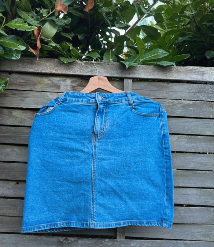 Jupe Kiabi bleu jean – Taille 40 bon état - photo numéro 6