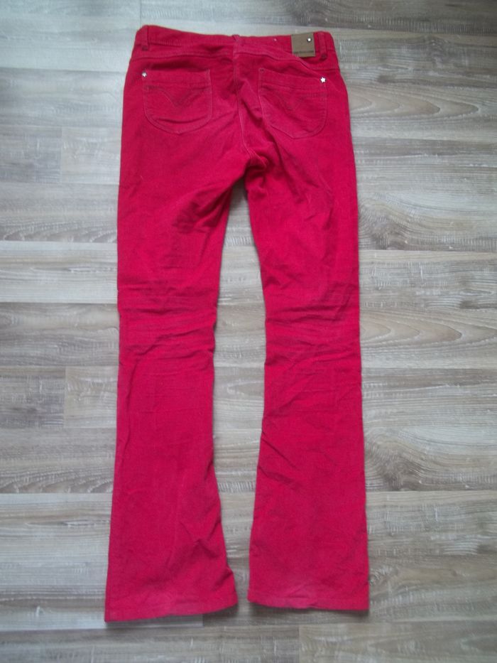 Bootcut velours rose Vertbaudet 12 ans - photo numéro 4
