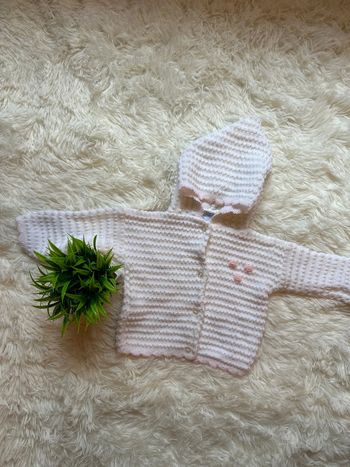 Gilet petite fille en maille - 3mois