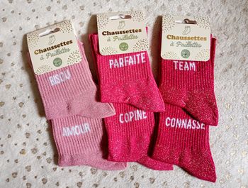 Lot 3 paires de chaussette à paillette