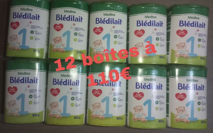 12 boîtes Blédilait à 110€