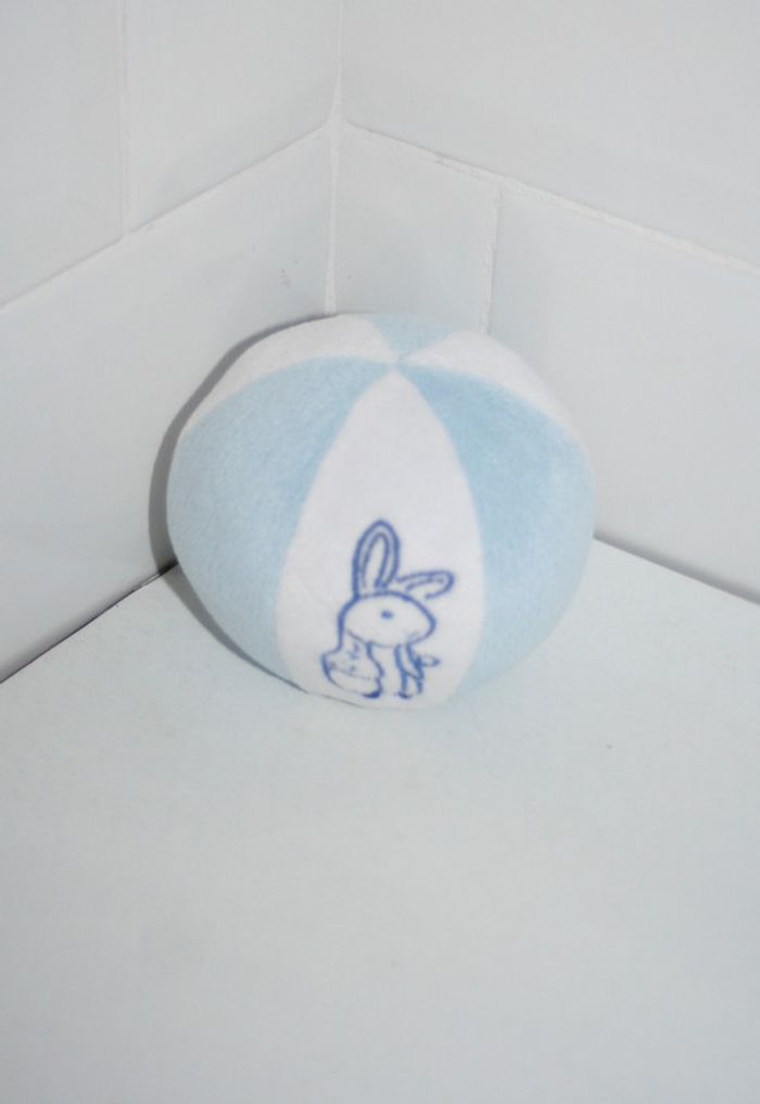 Doudou balle PICOT 2 bleu et blanc