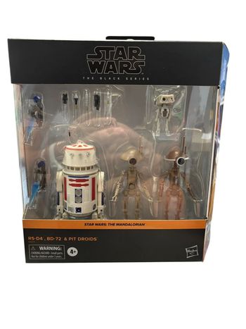 Star Wars The Mandalorian The Black Séries R5-D4, BD-72 et Pit Droids Hasbro neuf