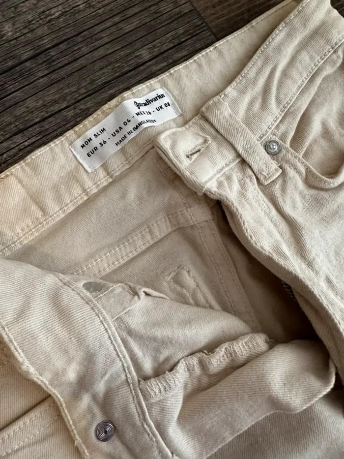 Jean mom beige - photo numéro 4