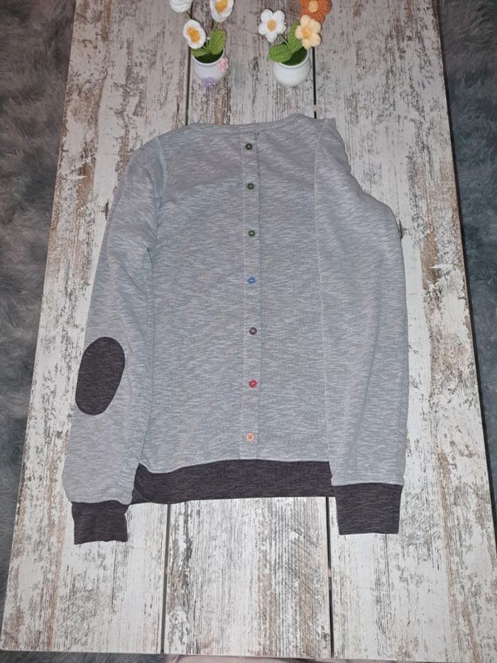 Haut fleuri boutons dos multicolore desigual - photo numéro 6