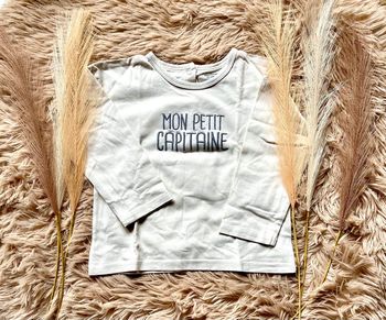 T-shirt manches longues « mon petit capitaine »