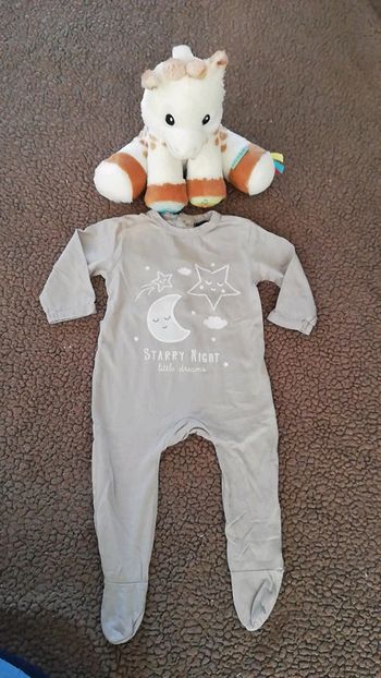 Pyjama 1 pièce theme lune 6 mois