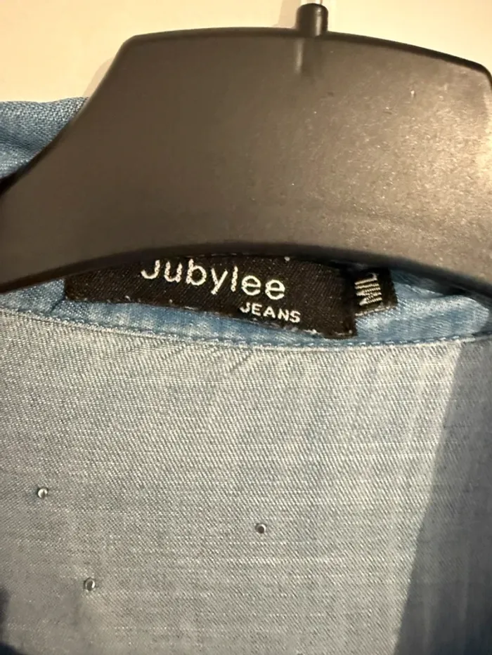 Chemise jean loose perle Easy Clothes - photo numéro 2