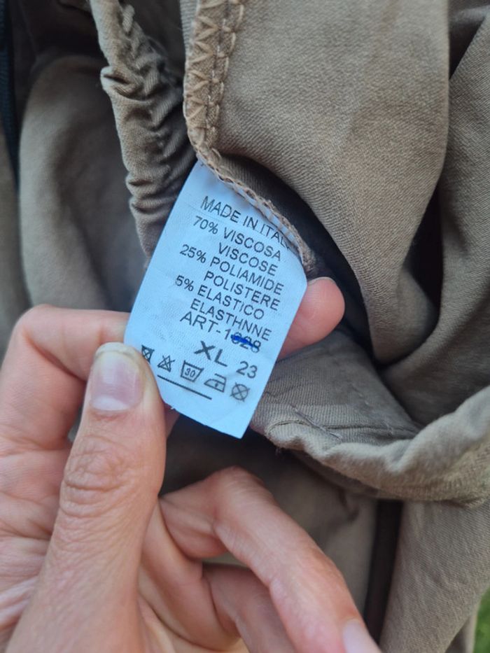 Pantalon élastique beige - photo numéro 3