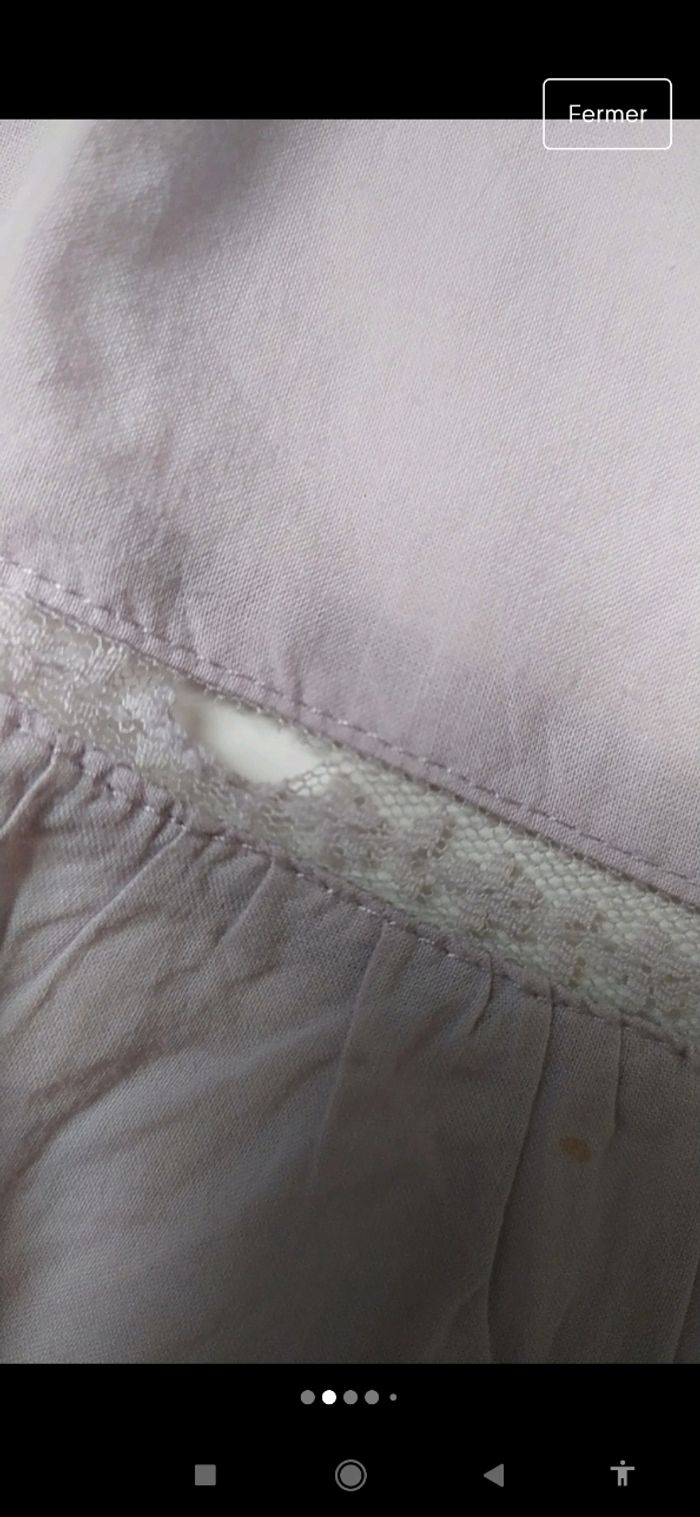 blouse Tunique couleur lilas avec broderie 10 ans Cyrillus - photo numéro 2