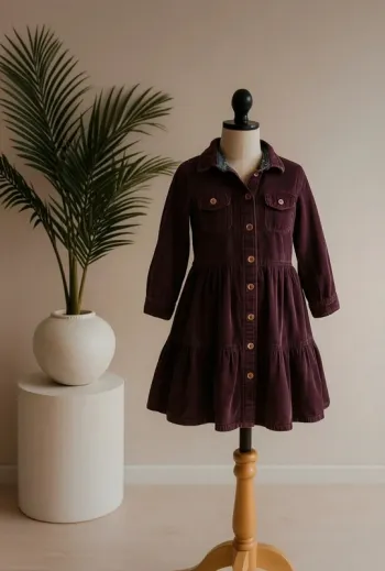 Robe en velours côtelé taille 4 ans