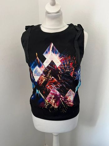 Top débardeur noir imprimé Sandro S