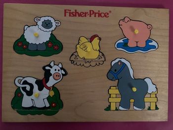 Puzzle encastrement bois Fisher price
