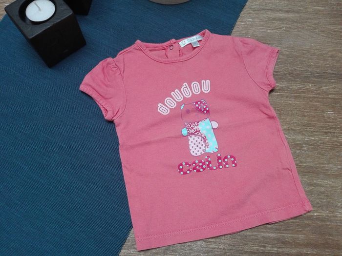 T-shirt rose doudou calin