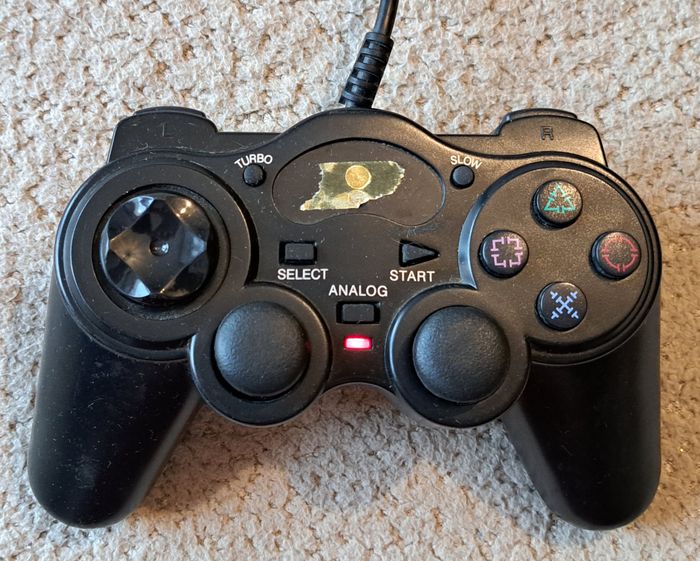 🎮 Manette générique noire Sony PlayStation 2 PS2