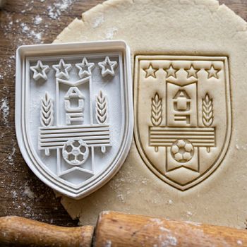 Emporte-pièce Blason Équipe de Football Uruguay AUF - Découpoir Biscuit Sablé