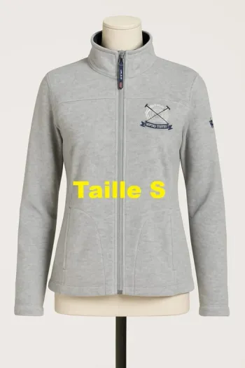 Veste polaire avec capuche gris bleu  Marion & Roth Taille S