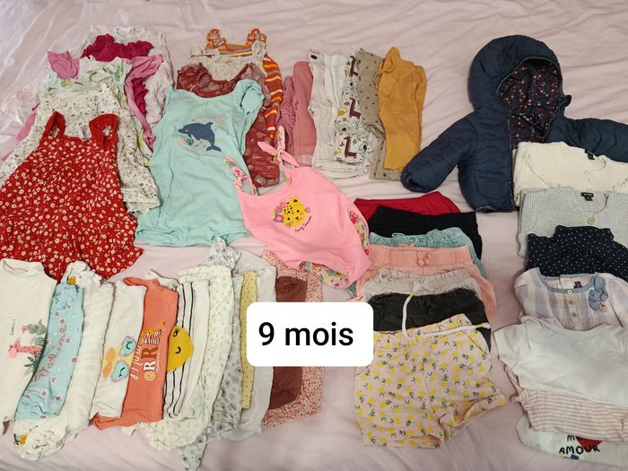 Lot vêtements fille 9 mois