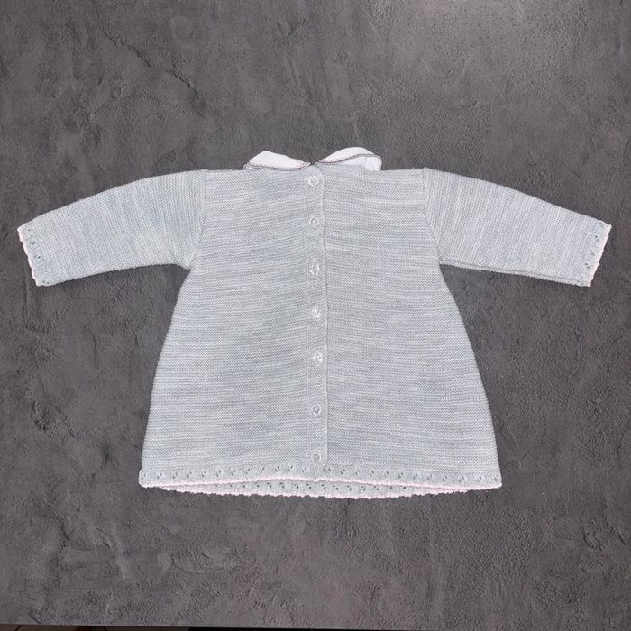 Robe fille grise noeud rose / 6 mois / Très bon état - photo numéro 4