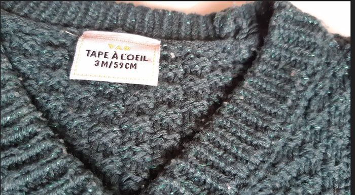 Gilet tape à l oeil 3 mois 59 cm, unisexe - photo numéro 2
