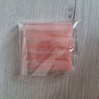 Lot 4 tubes vides rose transparent pour baume à lèvres – Format stick - DIY - Neufs