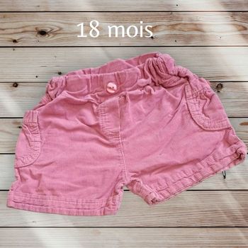 Short velours rose