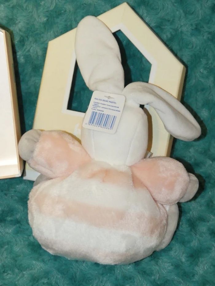 Doudou lapin patapouf kaloo orange blanc🐰  neuf - photo numéro 4