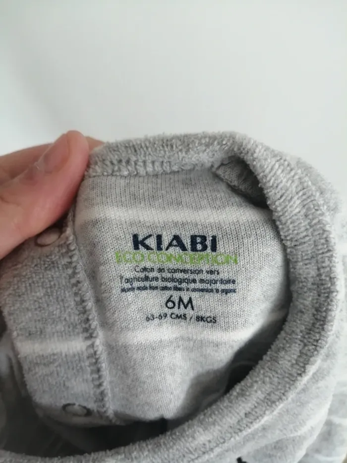 Pyjama kiabi gris et blanc couleur mixte - photo numéro 6