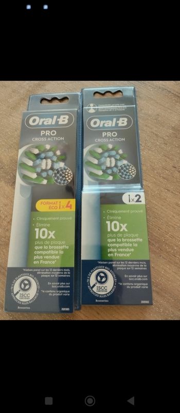 6 brossettes Oral B neuves