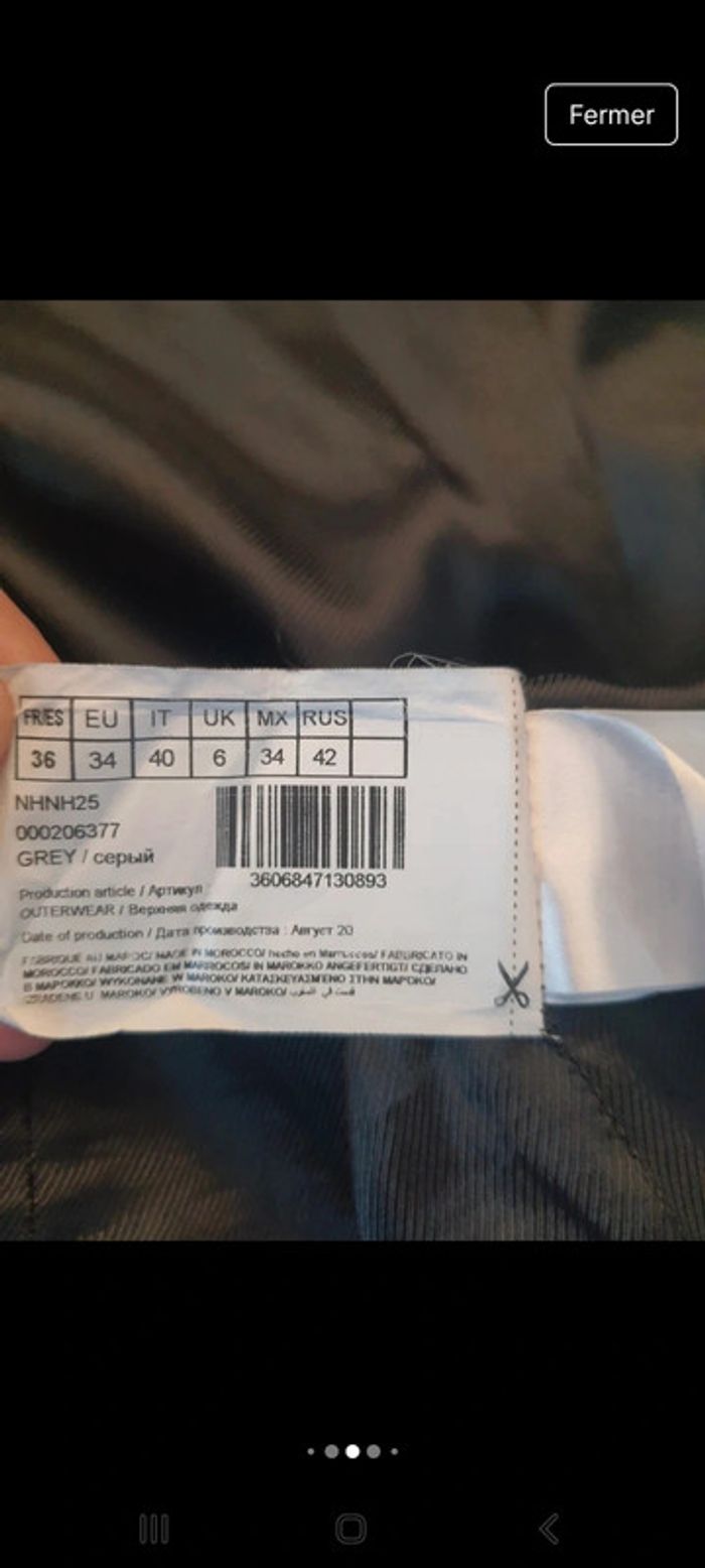 Jolie Manteau gris anthracite Naf Naf taille 36 - photo numéro 14