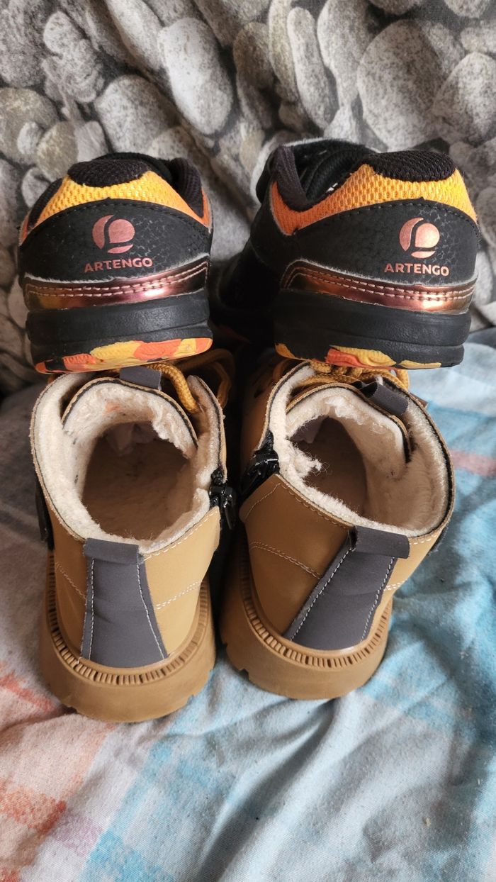 Lot bottines rembourré et basket garçon taille 30 - photo numéro 4