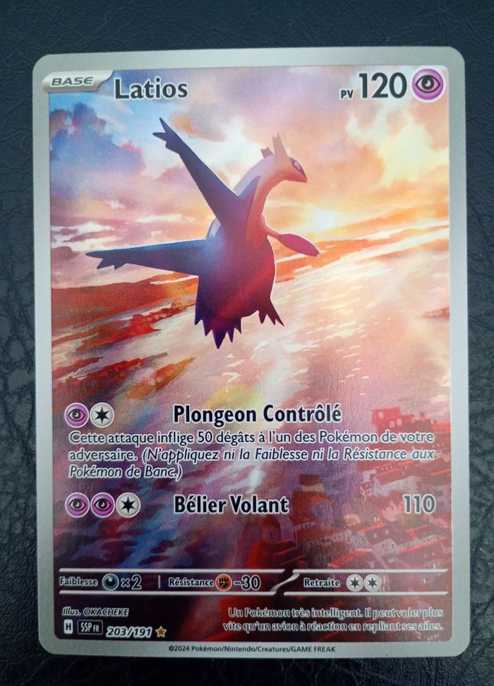 Carte pokémon LATIOS 203/191 AR EV08 ÉTINCELLES DÉFERLANTES -FR - photo numéro 2