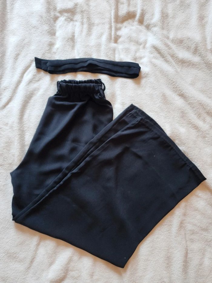 Pantalon à jambes larges / palazzo noir TU 36/40