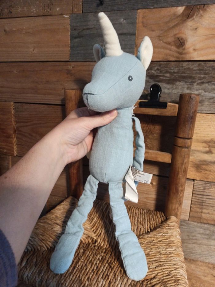 Peluche licorne bleu bukowski tbe - photo numéro 6