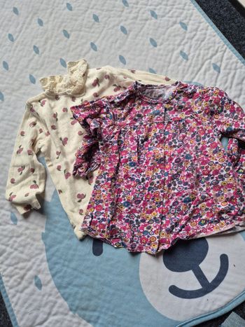 Lot de 2 tee shirt à manche langue