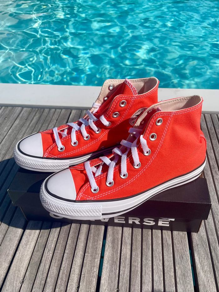 Converse Chuck Taylor glow summer orange vermillon - photo numéro 3