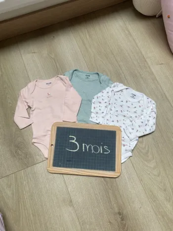 Lot de 3 bodies Kiabi