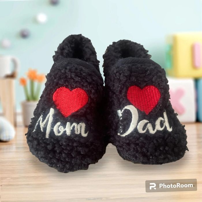 chausson bleu mom et dad