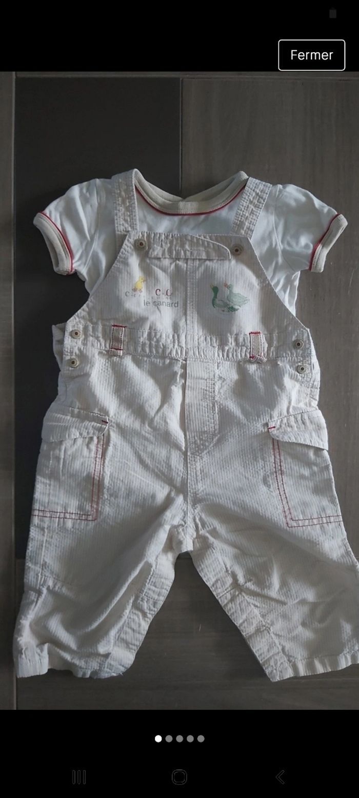 Ensemble tee-shirt et salopette