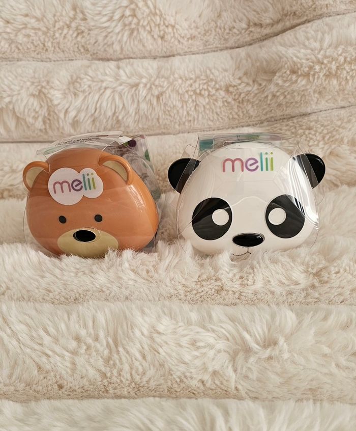 Lot de 2 boîtes à gouter motif ourson et panda 🐼 Melii Neufs