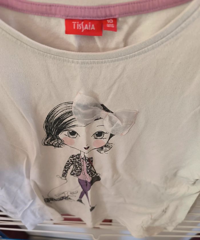 T-shirt manches longues fille 10 ans - Tissaia - photo numéro 2
