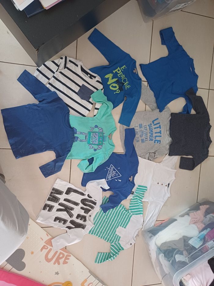 Lot 11 tee shirts manches longues bébé garçon - photo numéro 2